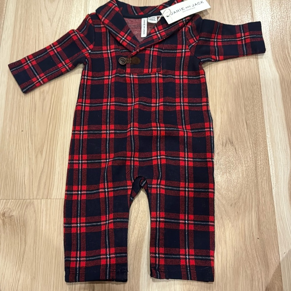 Boys holiday plaid sleeper